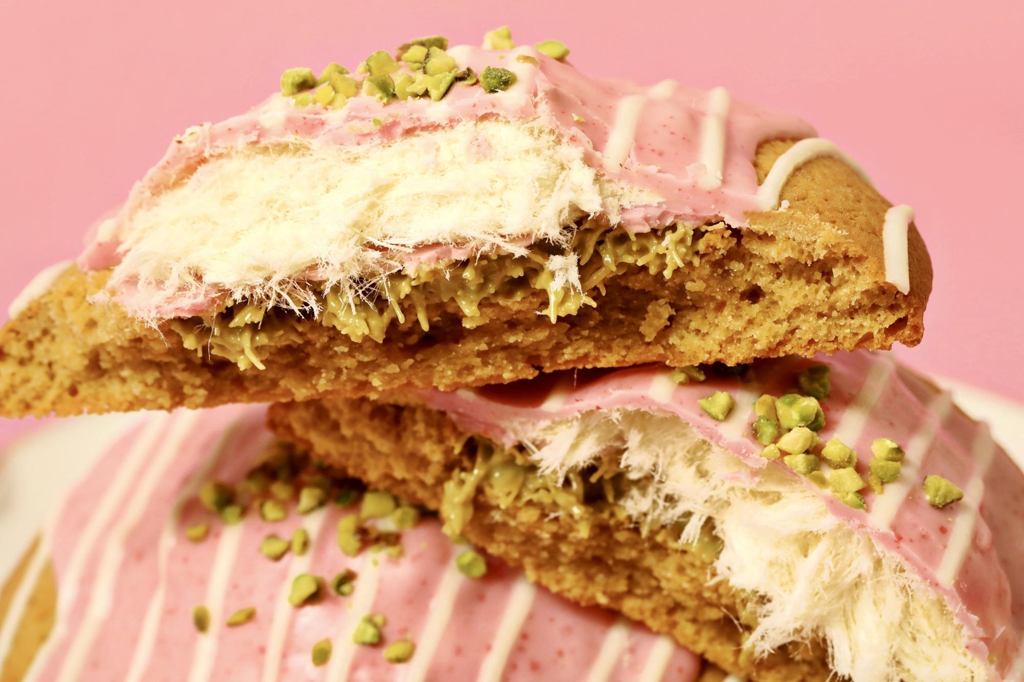 エンジェルヘアーチョコクッキーの断面